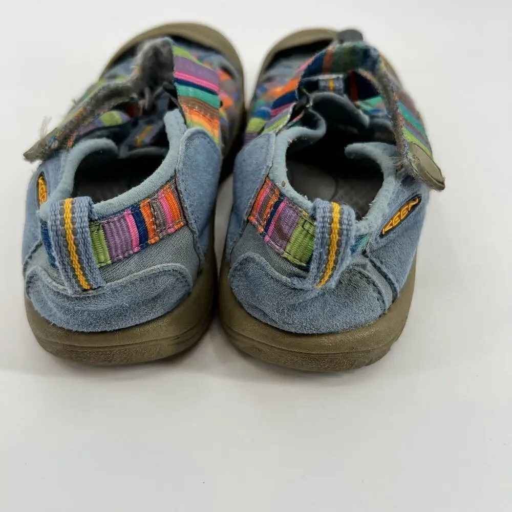 Keen Sport Sandals Blue rainbow Shoes Youth Size 3 Waterproof Closed Heel & Toe